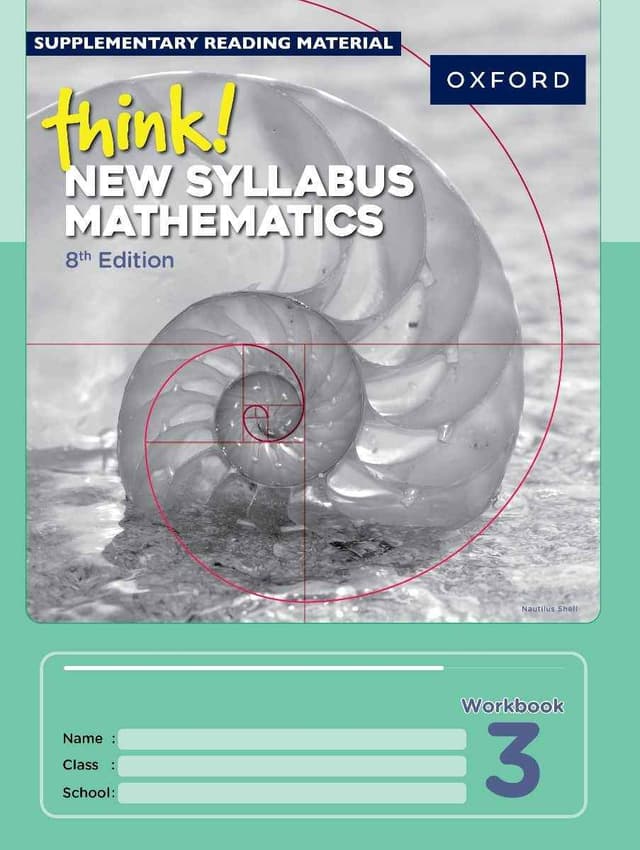 OXFORD THINK! NEW SYLLABUS MATHEMATICS WORK BOOK 3 (8TH EDITION)